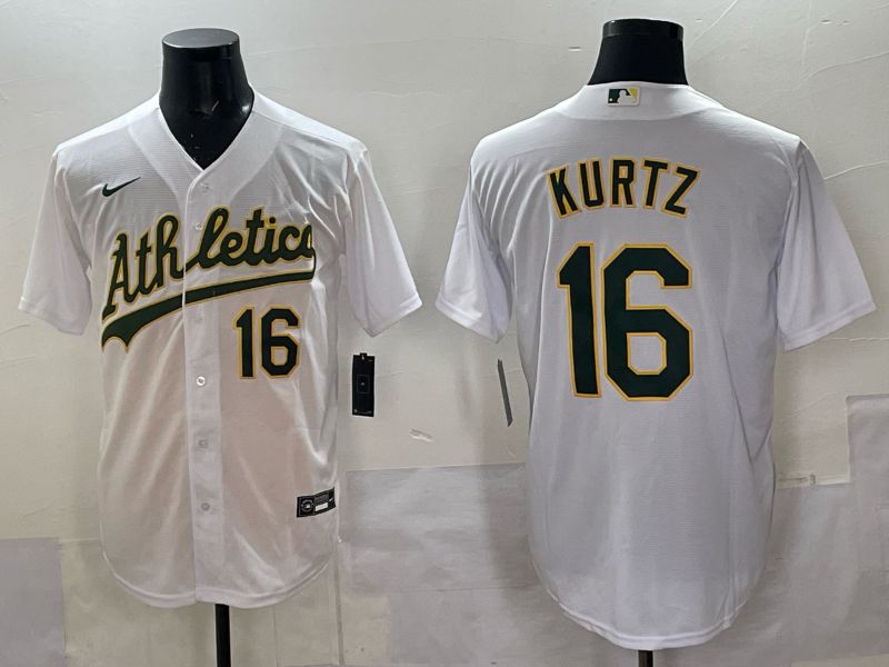 Men Oakland Athletics #16 Kurtz White Nike 2025 MLB Jersey 041->oakland athletics->MLB Jersey